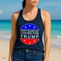 Don't Blame Me I Voted For Trump Pro Republican Women's Tank Top thumb 2