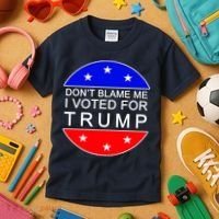 Don't Blame Me I Voted For Trump Pro Republican Kids T-Shirt thumb 3