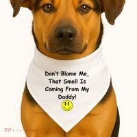 Don't Blame Me Smelly Daddy USA-Made Doggie Bandana thumb 1