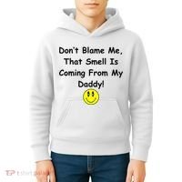 Don't Blame Me Smelly Daddy Kids Hoodie thumb 4