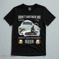 Don't Bother Me While I'm Fishing Beer T-Shirt thumb 5