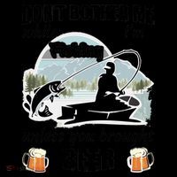 Don't Bother Me While I'm Fishing Beer Coffee Mug thumb 5