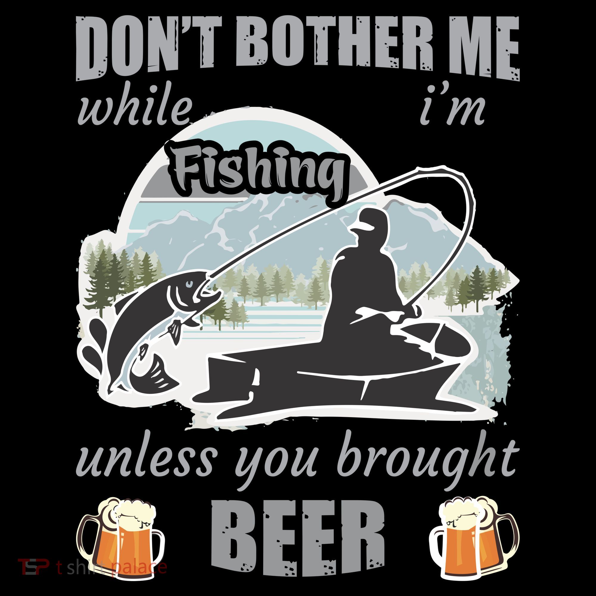 Don't Bother Me While I'm Fishing Beer Mousepad