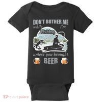 Don't Bother Me While I'm Fishing Beer Baby Bodysuit thumb 0