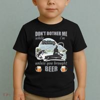 Don't Bother Me While I'm Fishing Beer Toddler T-Shirt thumb 2