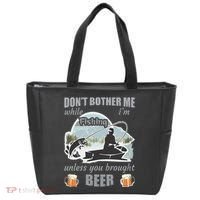 Don't Bother Me While I'm Fishing Beer Tote Bag thumb 0