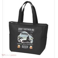 Don't Bother Me While I'm Fishing Beer Tote Bag thumb 3