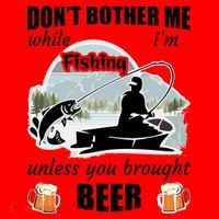 Don't Bother Me While I'm Fishing Beer Santa Hat thumb 1