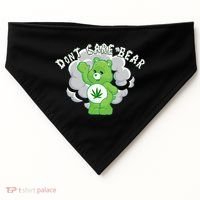Don't Care Smoking Bear USA-Made Doggie Bandana thumb 0