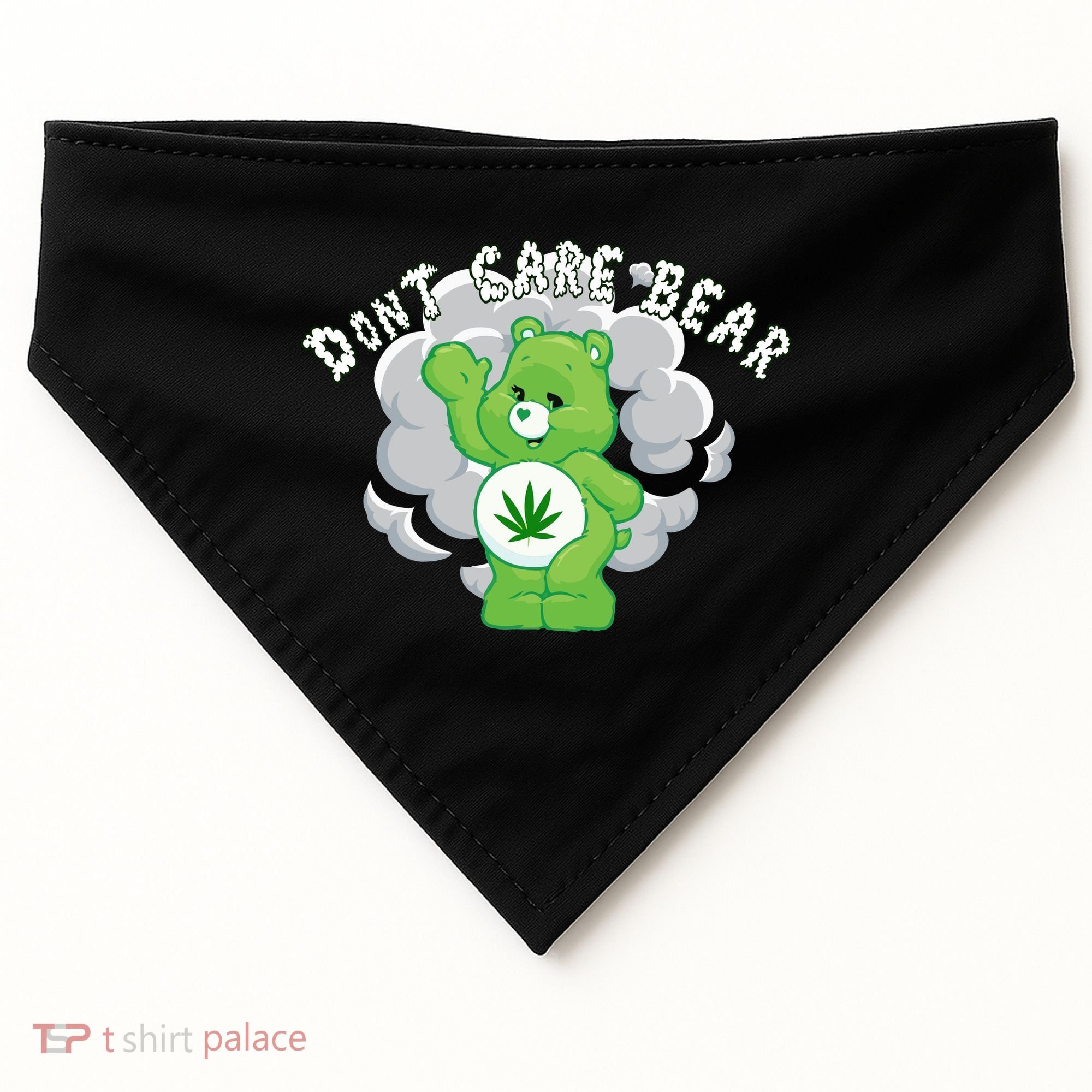 Don't Care Smoking Bear USA-Made Doggie Bandana