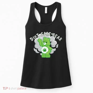 Don't Care Smoking Bear Women's Tank Top