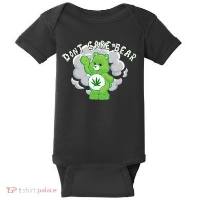 Don't Care Smoking Bear Baby Bodysuit