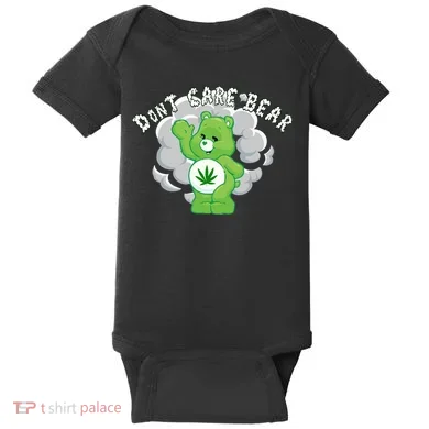 Don't Care Smoking Bear Baby Bodysuit