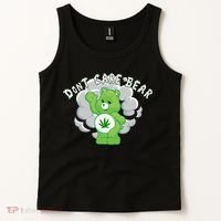 Don't Care Smoking Bear Tank Top thumb 2