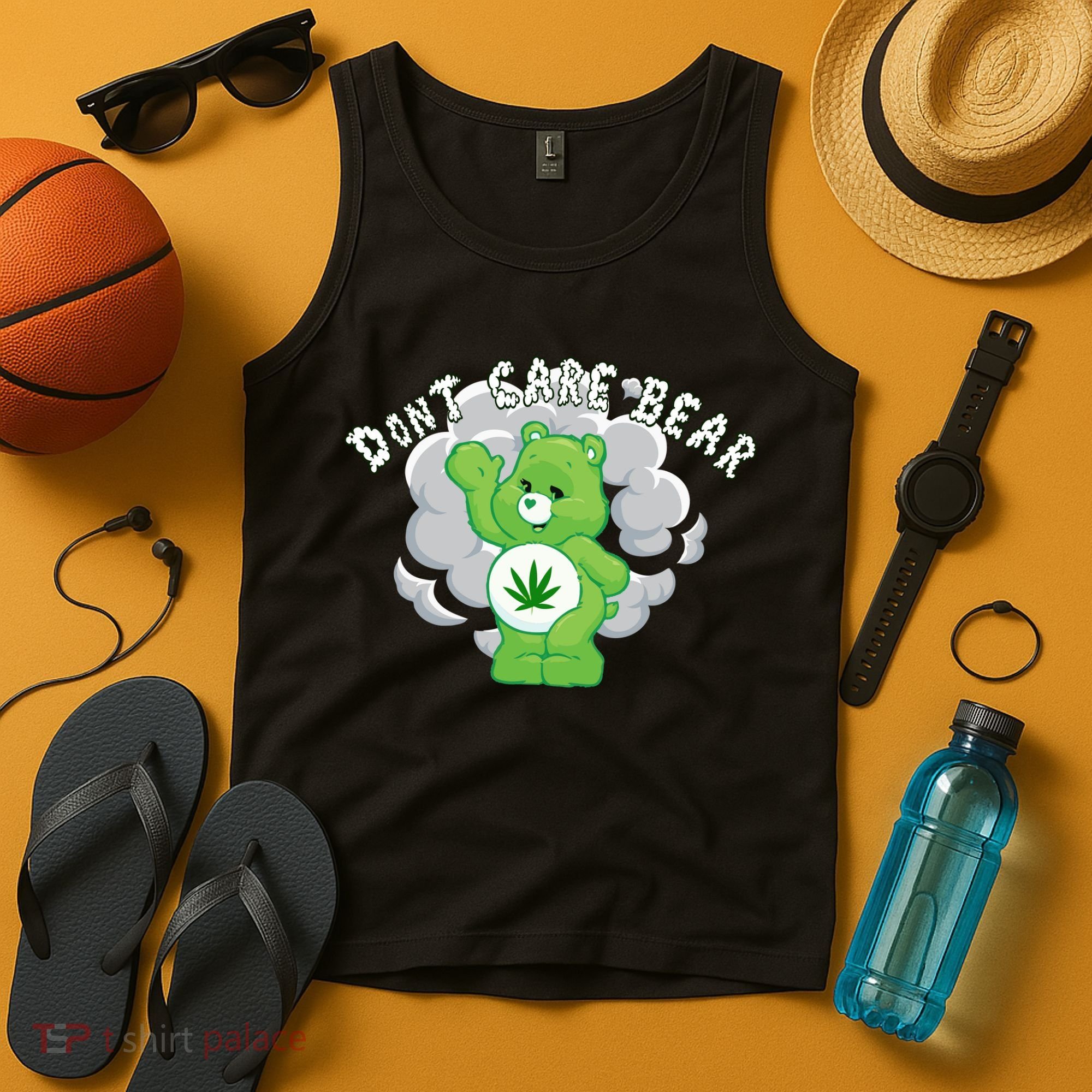 Don't Care Smoking Bear Tank Top
