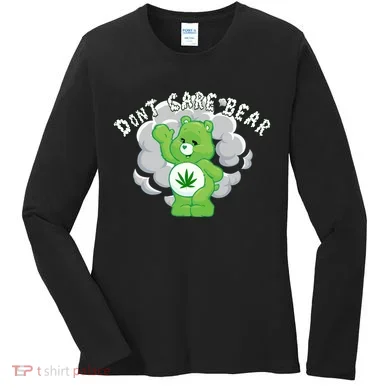Don't Care Smoking Bear Women's Long Sleeve Shirt