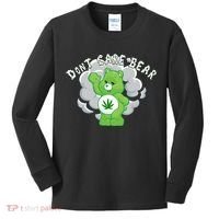 Don't Care Smoking Bear Kids Long Sleeve Shirt thumb 0