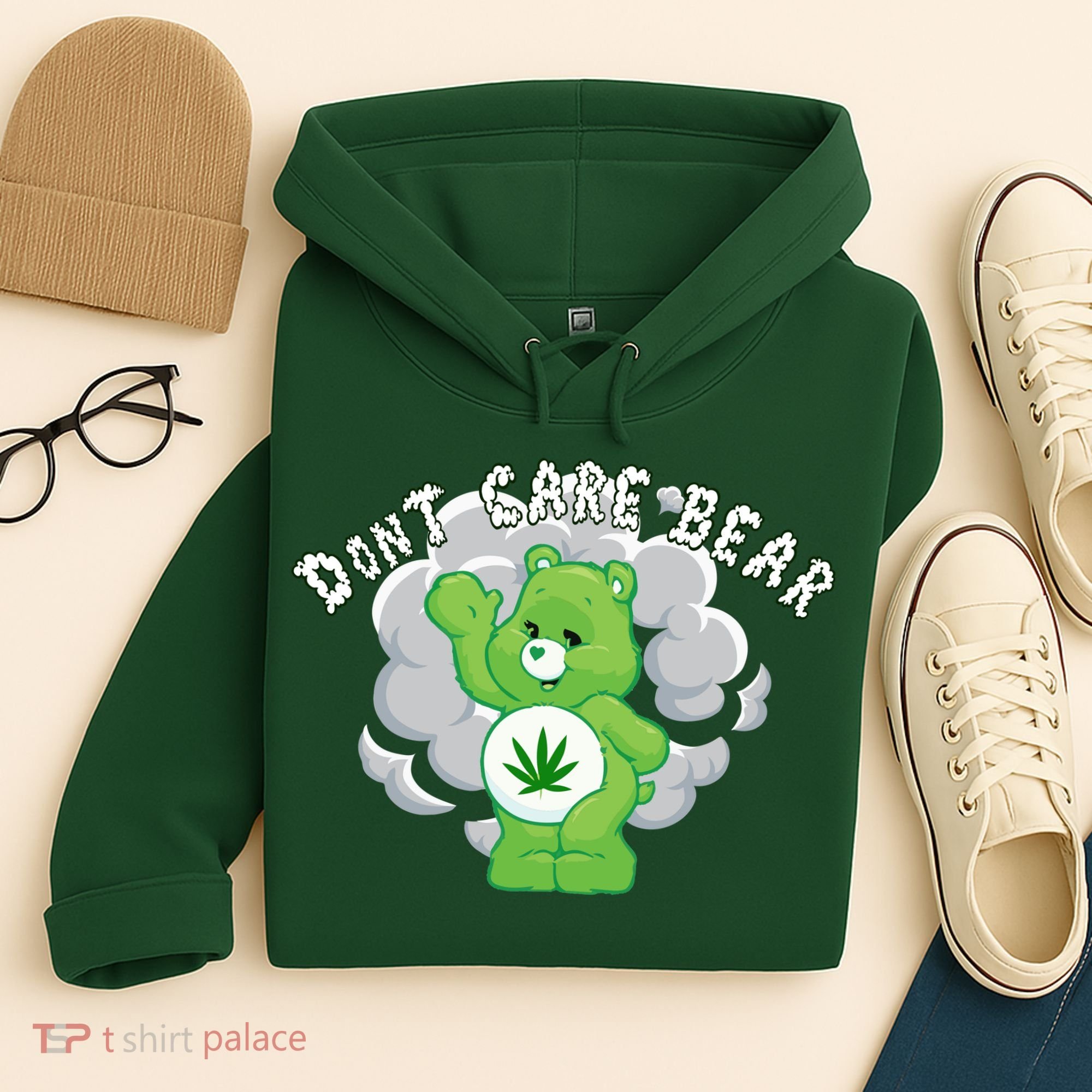 Don't Care Smoking Bear Hoodie