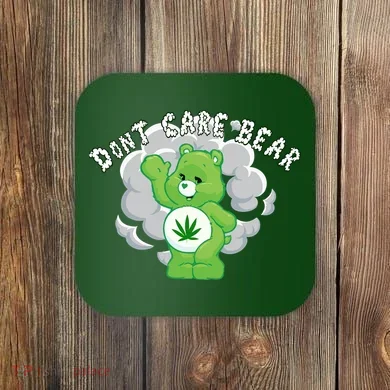 Don't Care Smoking Bear Coaster
