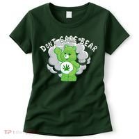 Don't Care Smoking Bear Women's T-Shirt thumb 0