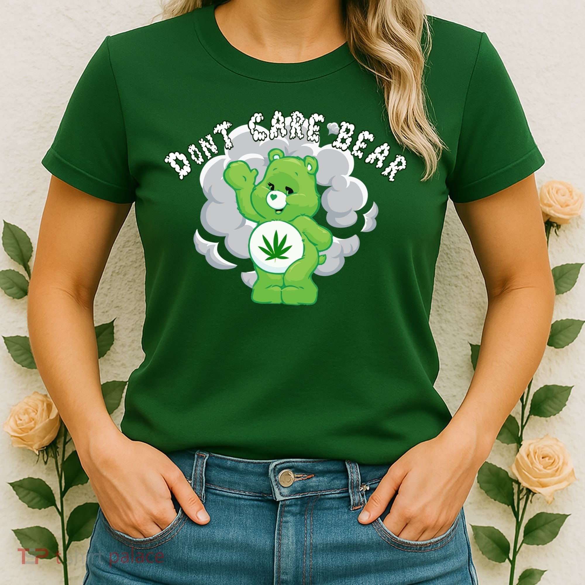 Don't Care Smoking Bear Women's T-Shirt