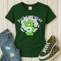 Don't Care Smoking Bear Women's T-Shirt thumb 3