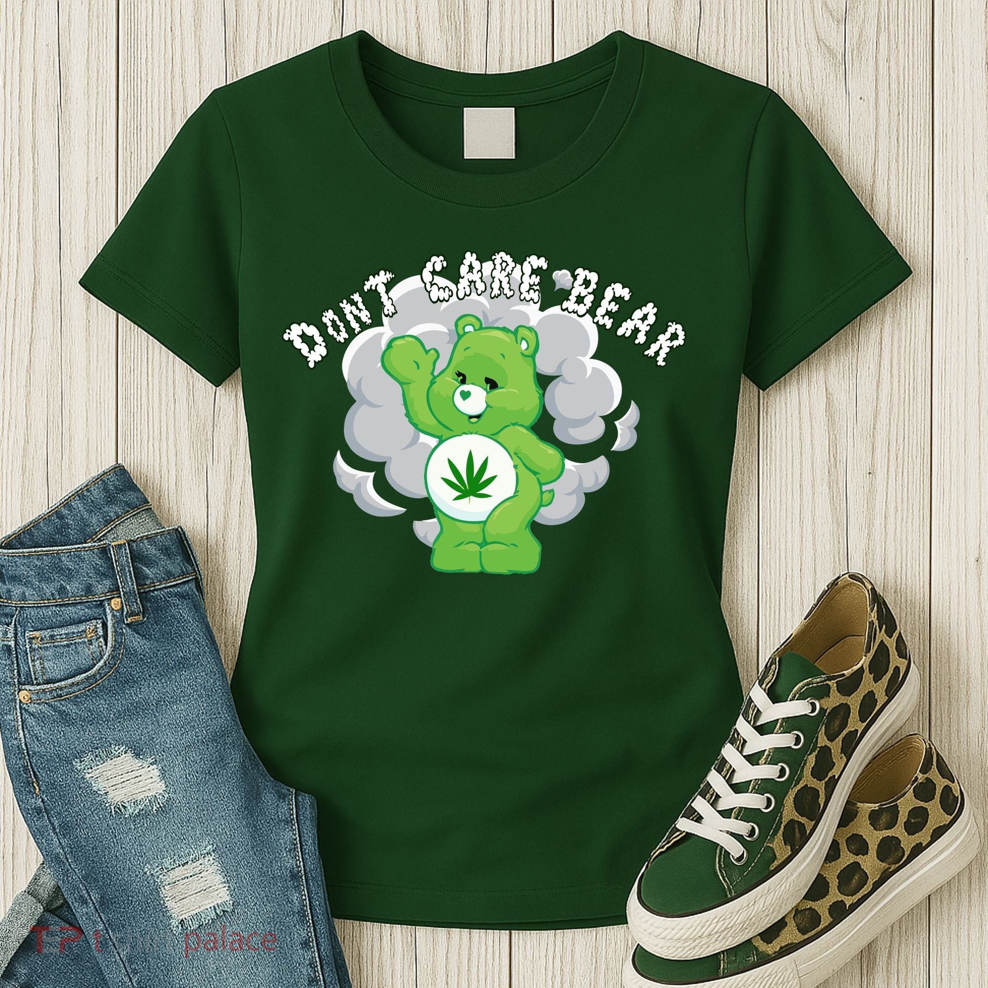 Don't Care Smoking Bear Women's T-Shirt