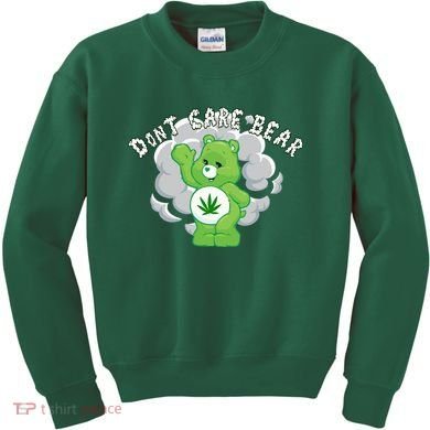 Don't Care Smoking Bear Kids Sweatshirt