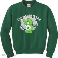 Don't Care Smoking Bear Kids Sweatshirt thumb 0