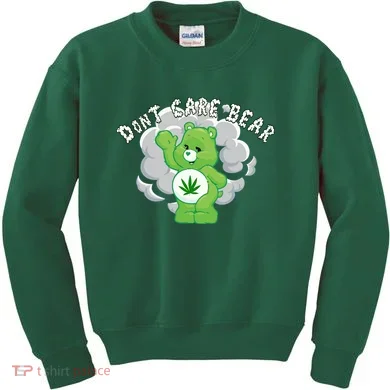 Don't Care Smoking Bear Kids Sweatshirt