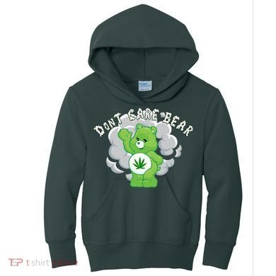 Don't Care Smoking Bear Kids Hoodie