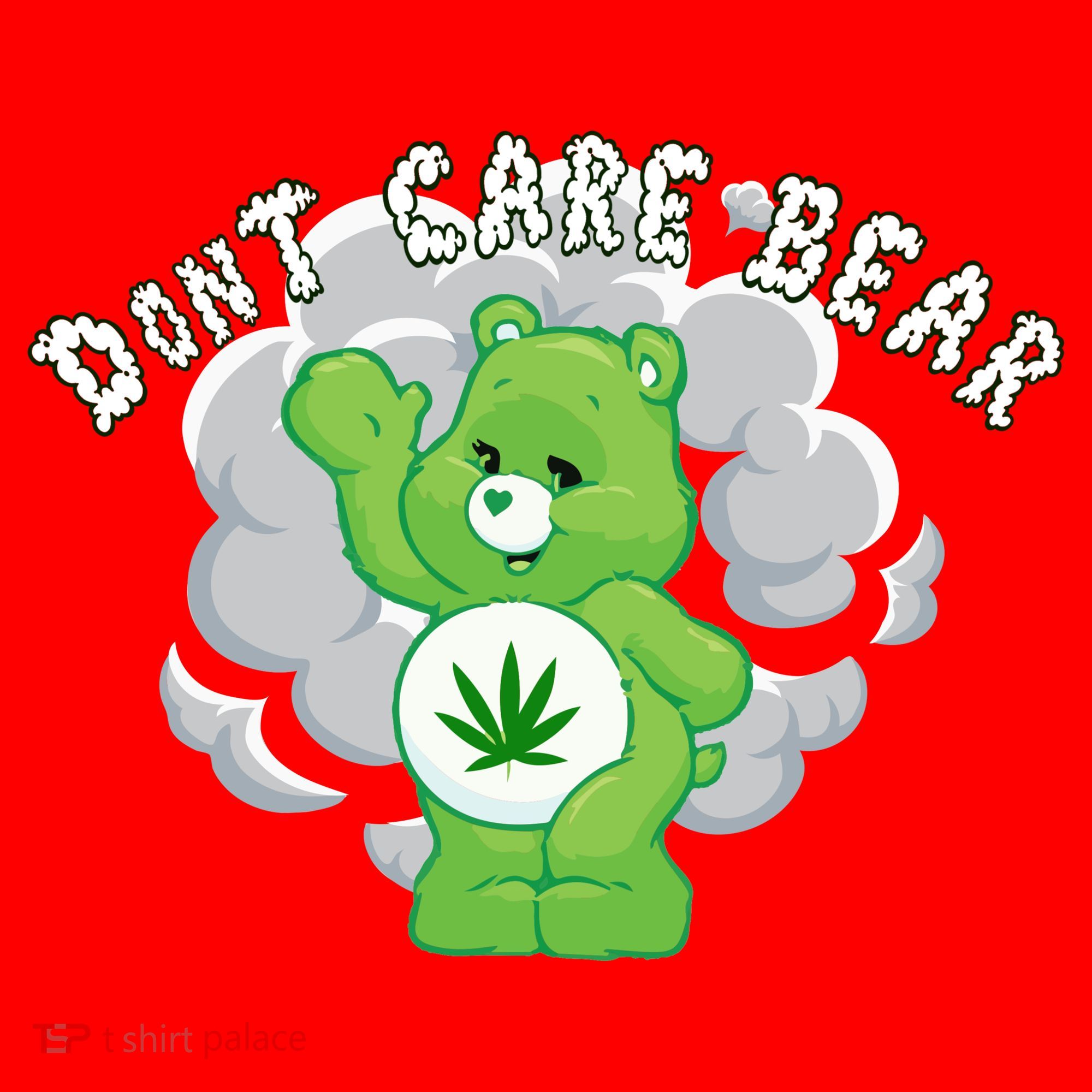 Don't Care Smoking Bear Santa Hat