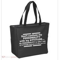 Don't Confuse My Personality With My Attitude Tote Bag thumb 2