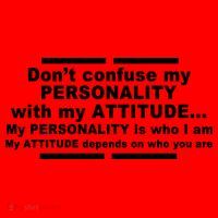 Don't Confuse My Personality With My Attitude Santa Hat thumb 1
