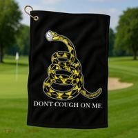 Don't Cough On Me Safety Awareness Golf Towel thumb 1