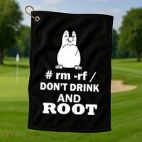 Don't Drink And Root Golf Towel thumb 1