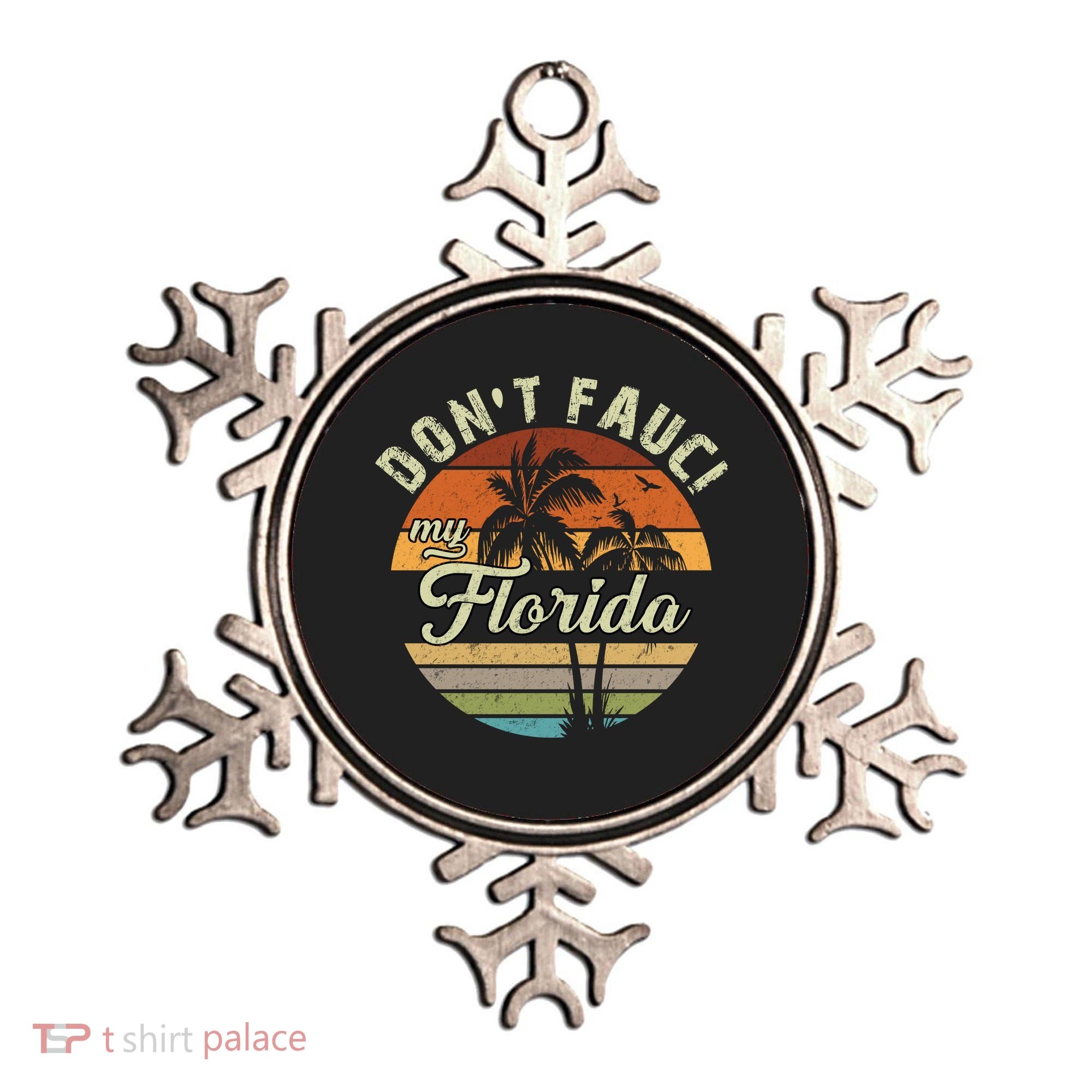 Don't Fauci My Florida Retro Palm Trees Ornament