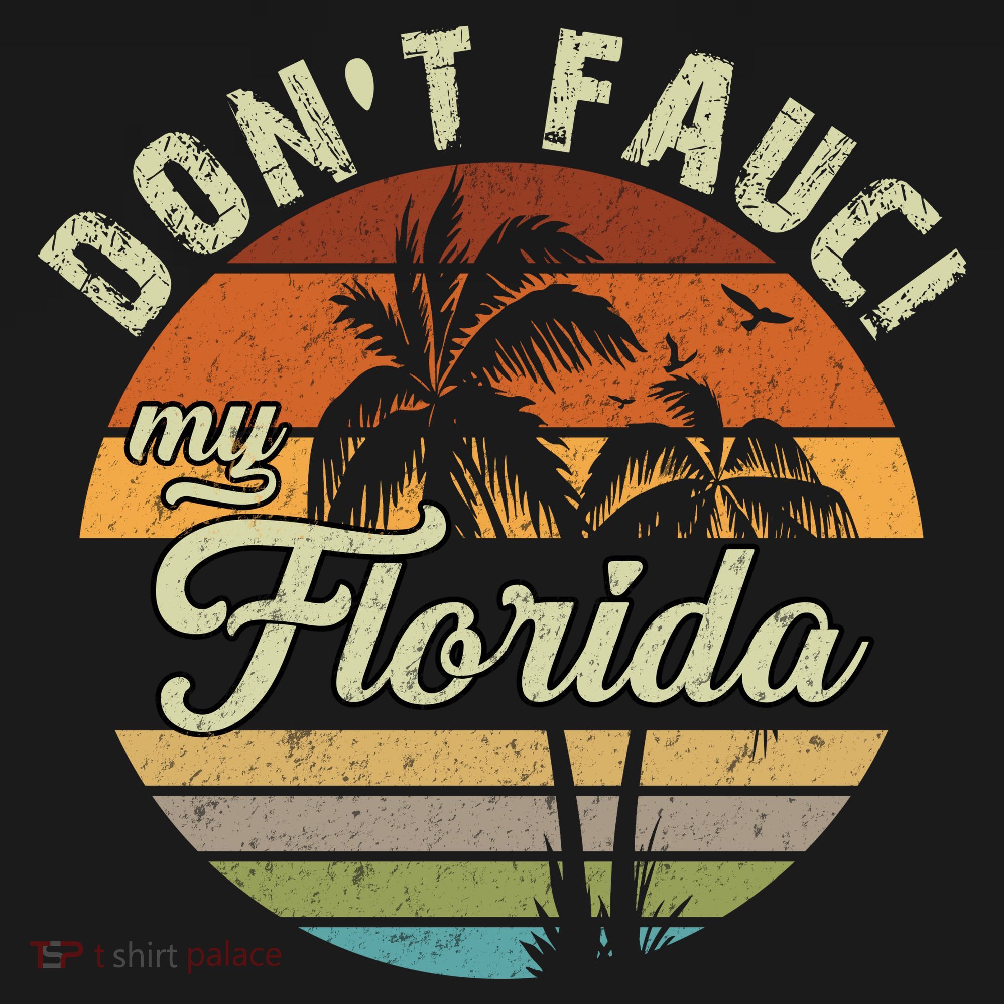 Don't Fauci My Florida Retro Palm Trees Ornament