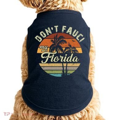 Don't Fauci My Florida Retro Palm Trees Doggie Tank