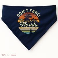 Don't Fauci My Florida Retro Palm Trees USA-Made Doggie Bandana thumb 0