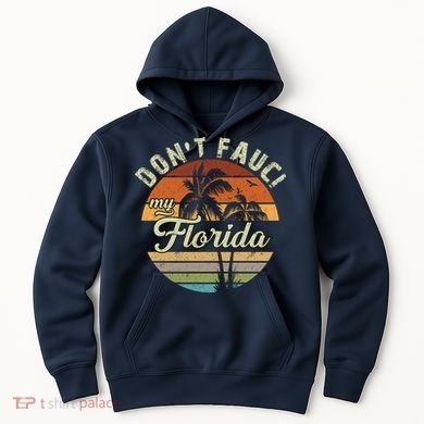 Don't Fauci My Florida Retro Palm Trees Hoodie