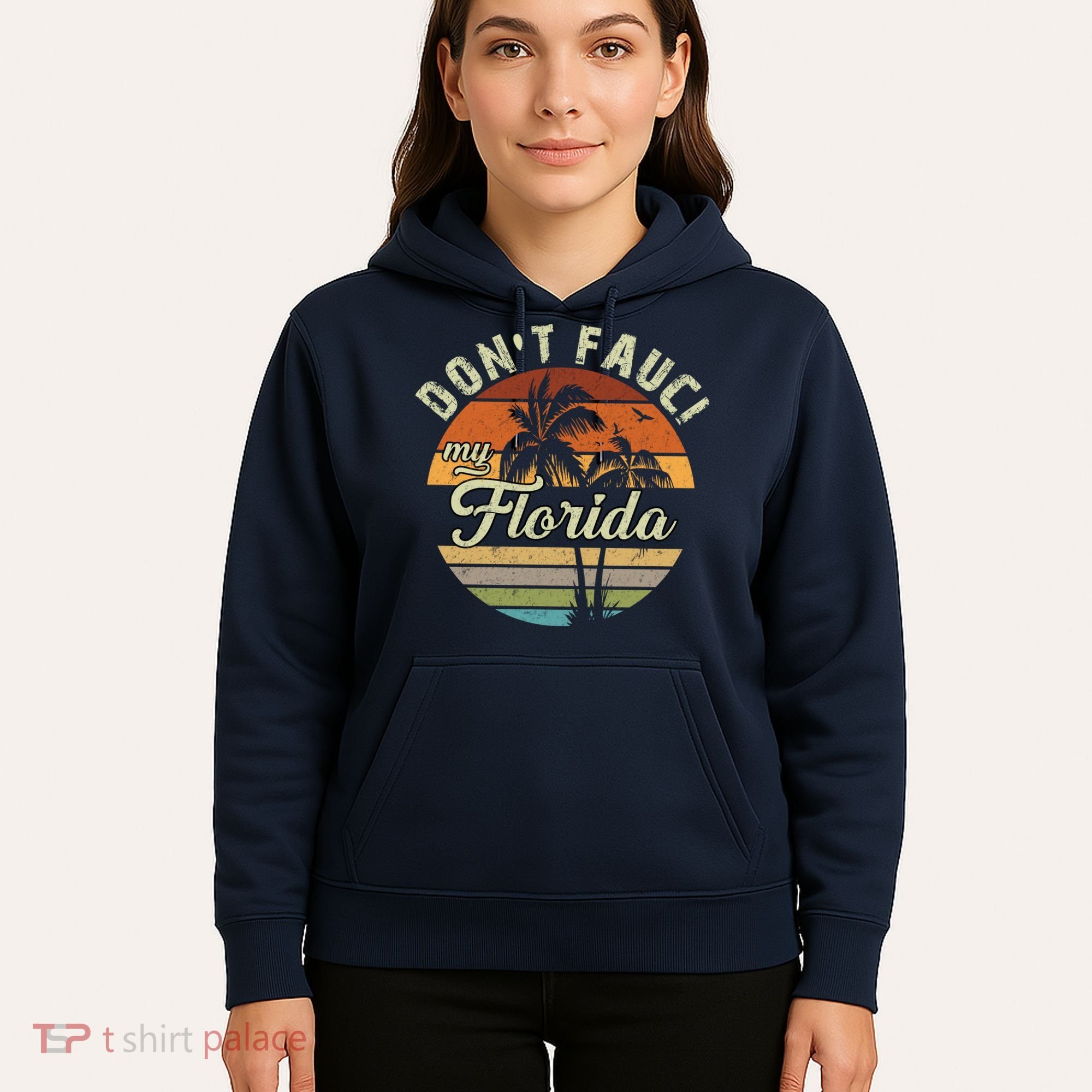 Don't Fauci My Florida Retro Palm Trees Hoodie