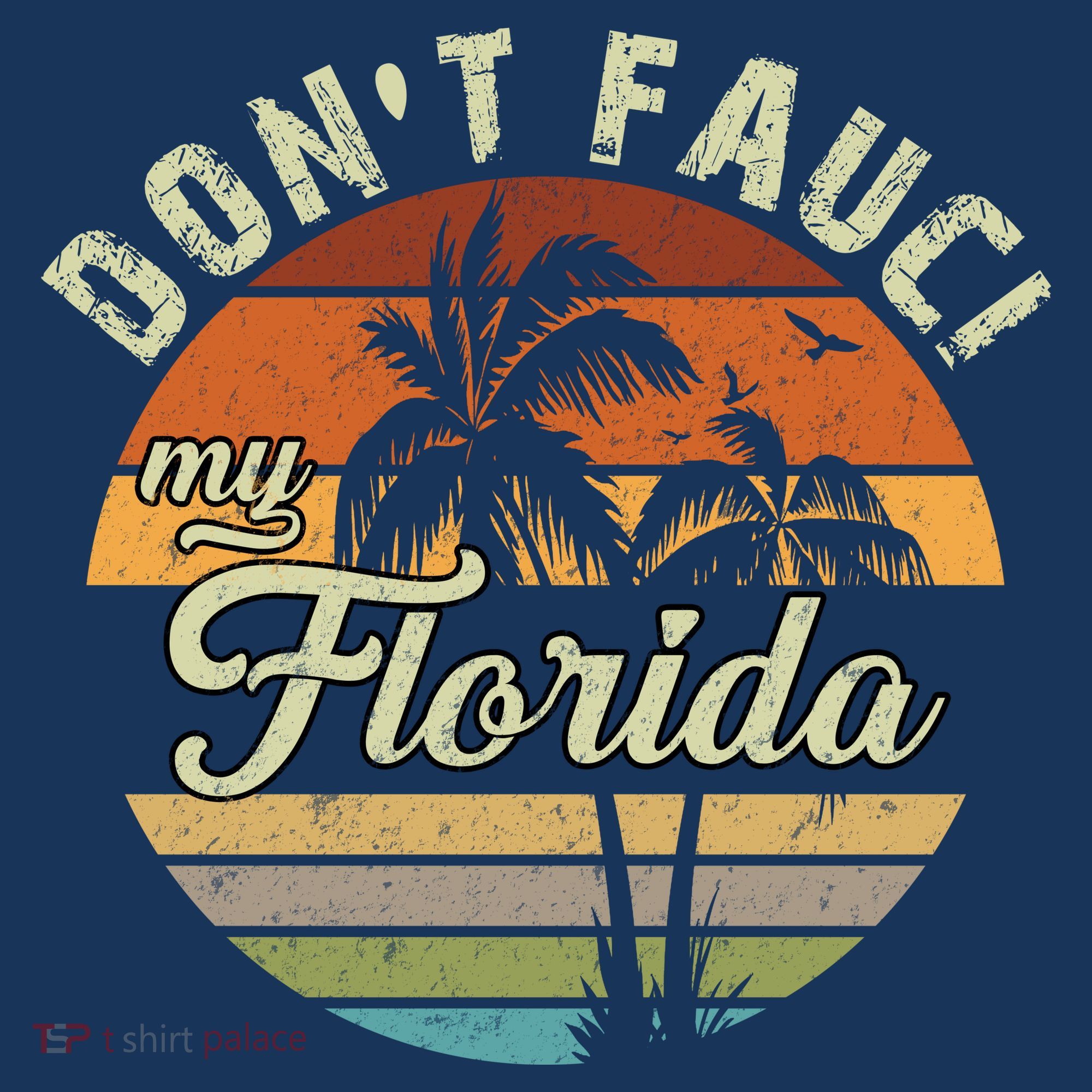 Don't Fauci My Florida Retro Palm Trees Women's Hoodie