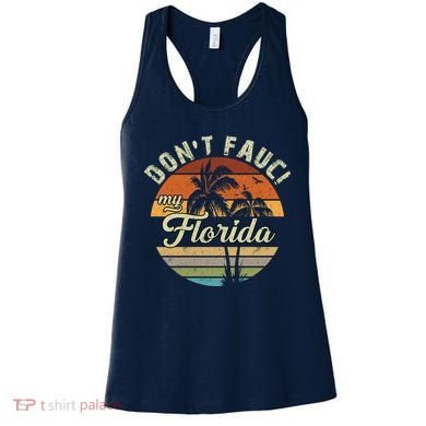 Don't Fauci My Florida Retro Palm Trees Women's Tank Top