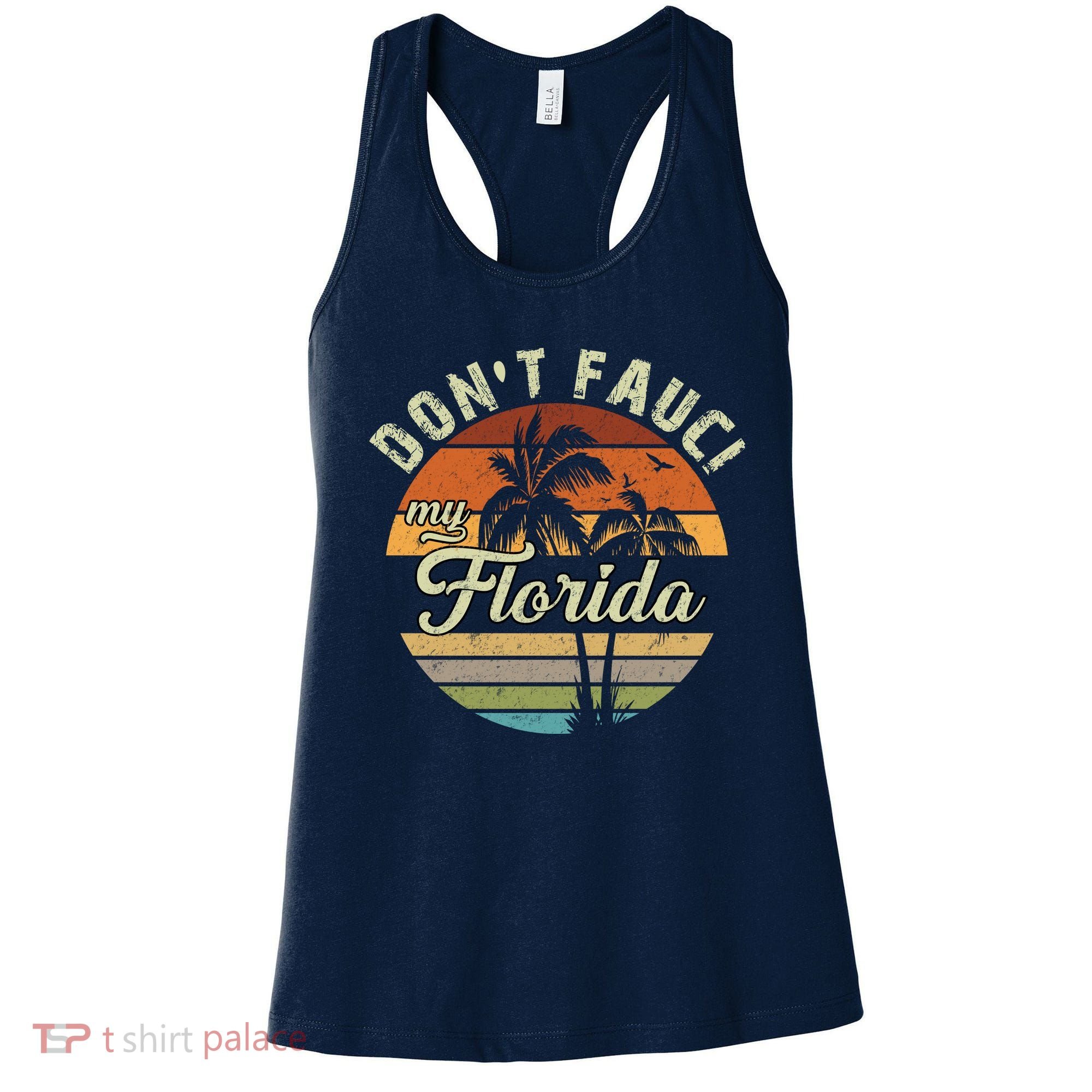 Don't Fauci My Florida Retro Palm Trees Women's Tank Top