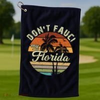 Don't Fauci My Florida Retro Palm Trees Golf Towel thumb 1