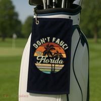 Don't Fauci My Florida Retro Palm Trees Golf Towel thumb 2