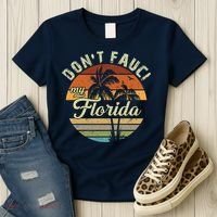 Don't Fauci My Florida Retro Palm Trees Women's T-Shirt thumb 3