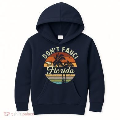 Don't Fauci My Florida Retro Palm Trees Kids Hoodie