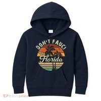 Don't Fauci My Florida Retro Palm Trees Kids Hoodie thumb 0